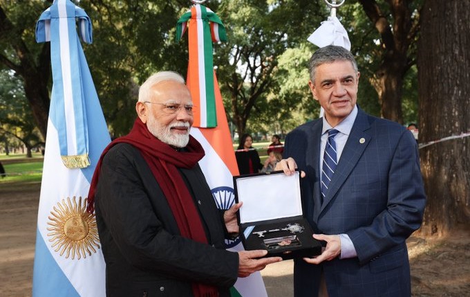 अर्जेंटीना की राजधानी में प्रधानमंत्री मोदी को मिला ‘Key to the City’ सम्मान