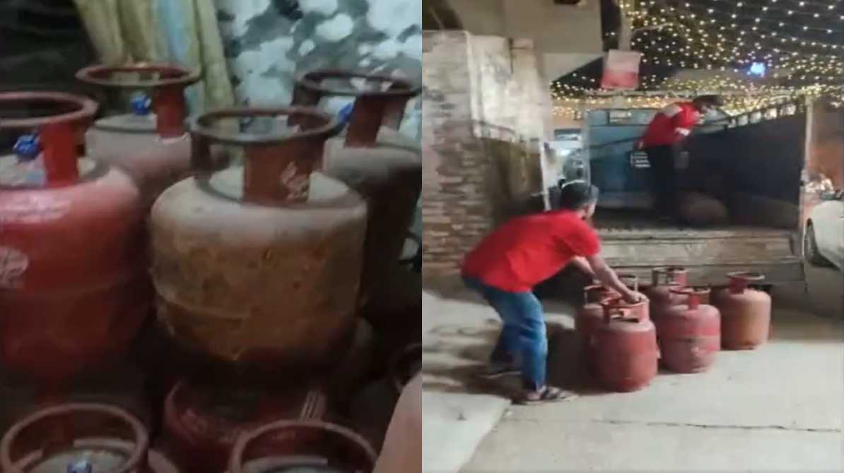 हापुड़ LPG जमाखोरी मामले में जब्त गैस सिलेंडर