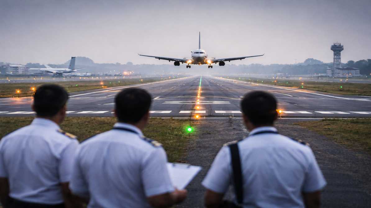 बिलासपुर एयरपोर्ट का रनवे, जहां नाइट लैंडिंग के लिए लंबाई कम किए जाने के कारण पायलटों और स्थानीय संगठनों ने सुरक्षा को लेकर चिंता जताई है।