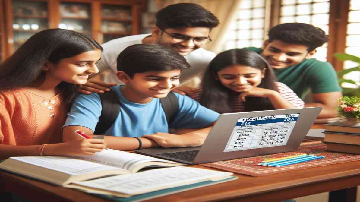 लैपटॉप और मोबाइल पर CBSE 12th Result 2026 देखते हुए छात्रों का प्रतीकात्मक दृश्य